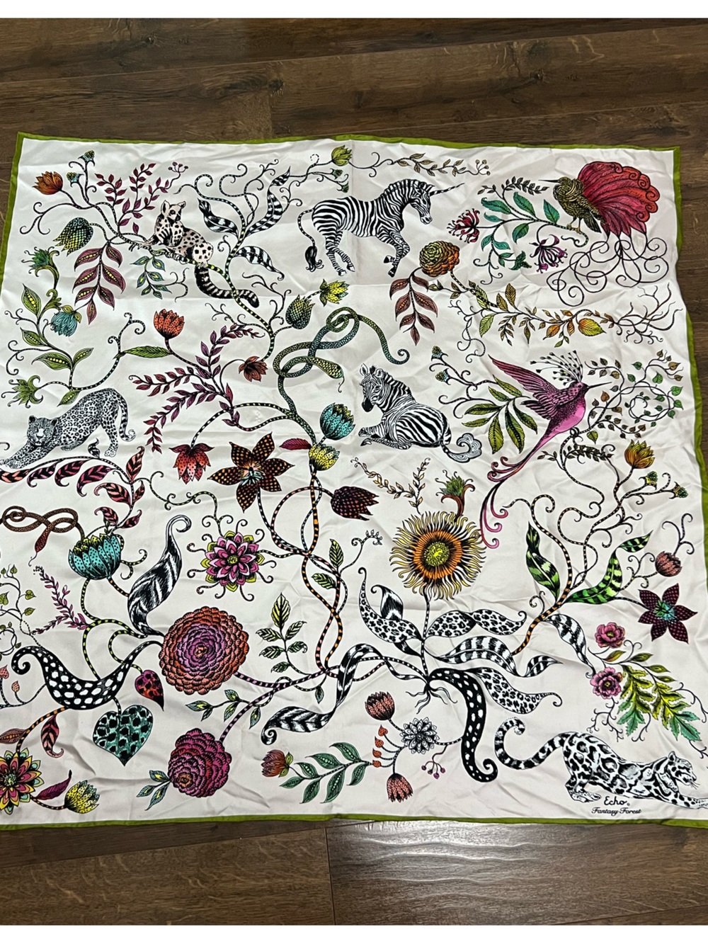 Echo Fantasy Forest Silk Square Scarf - Picture 3 of 6